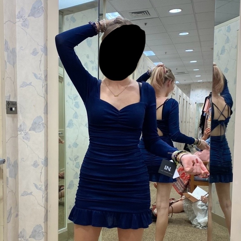 Navy Longsleeve Dress